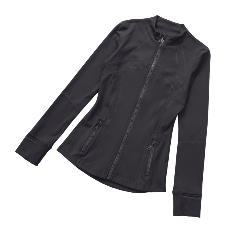 7A抗菌高级感运动外套女跑步服立领健身服拉链瑜伽上衣长袖训练服