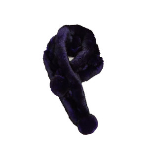 韩版兔毛皮草围巾围脖男女士通用秋冬季加厚保暖可爱球球真毛百搭