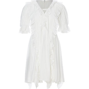 sincethen 法式裙白色连衣裙小个子穿搭裙子短款高级感短裙女夏季