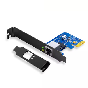 绿联PCI-E千兆网卡台式机电脑pcie内置1000M有线上网主机箱独立扩展卡usb3.0双接口rj45网络游戏拓展转接面板