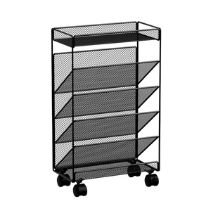 可移动书架落地带轮书本置物架办公室桌下文件资料收纳简易小推车