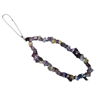 天然黄水晶紫水晶原石碎石九紫离火招财手机链钥匙扣包包挂件挂绳