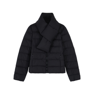 辰米范 罗曼蒂克 90白鸭绒立领短款羽绒服女高级感可拆围脖面包服