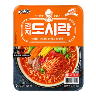 八道牛肉泡菜韩国进口方盒碗面