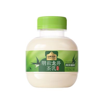 【春季限定新品】认养一头牛明前龙井低温奶吨吨桶茶乳牛奶奶茶