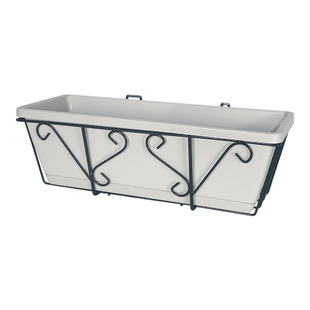 花盆塑料北欧简约大阳台种菜盆长方形神器家庭树脂草莓盆栏杆花架