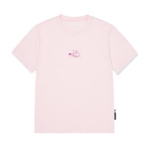 乔丹X粉红豹联名短袖T恤男士2026夏季新款纯棉透气百搭休闲上衣男