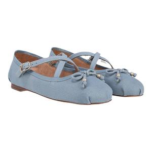 明星同款SAM EDELMAN 2024秋季款玛丽珍芭蕾鞋银色女CIRCUS ZURI
