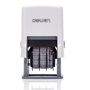 得力生产日期打码机保质期打码器数字回墨日期章可调带年月日印章