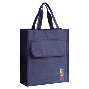 初中学生补习袋手提袋高颜值拎书包高中作业袋男生防水帆布袋子大