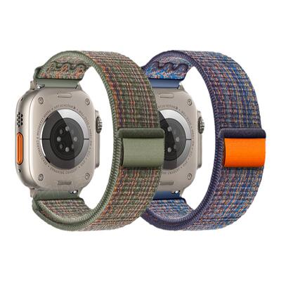 适用Apple Watch苹果手表ultra2织绣3尼龙回环iwatch s9/10代11运动8智能7小众6创意5高级4新款se透气3春夏2