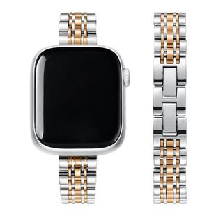 ZEGL适用于苹果手表表带玫瑰金手链轻奢秋冬手表表链新款高级透气