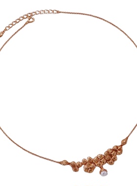 奢华高级感设计繁花天然珍珠项链小众复古浪漫耳环大气夸张配饰女