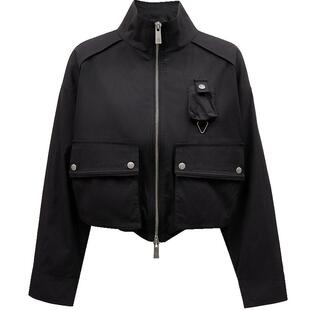 【ONLY奥莱】春季新款时髦工装风短款宽松长袖风衣外套女