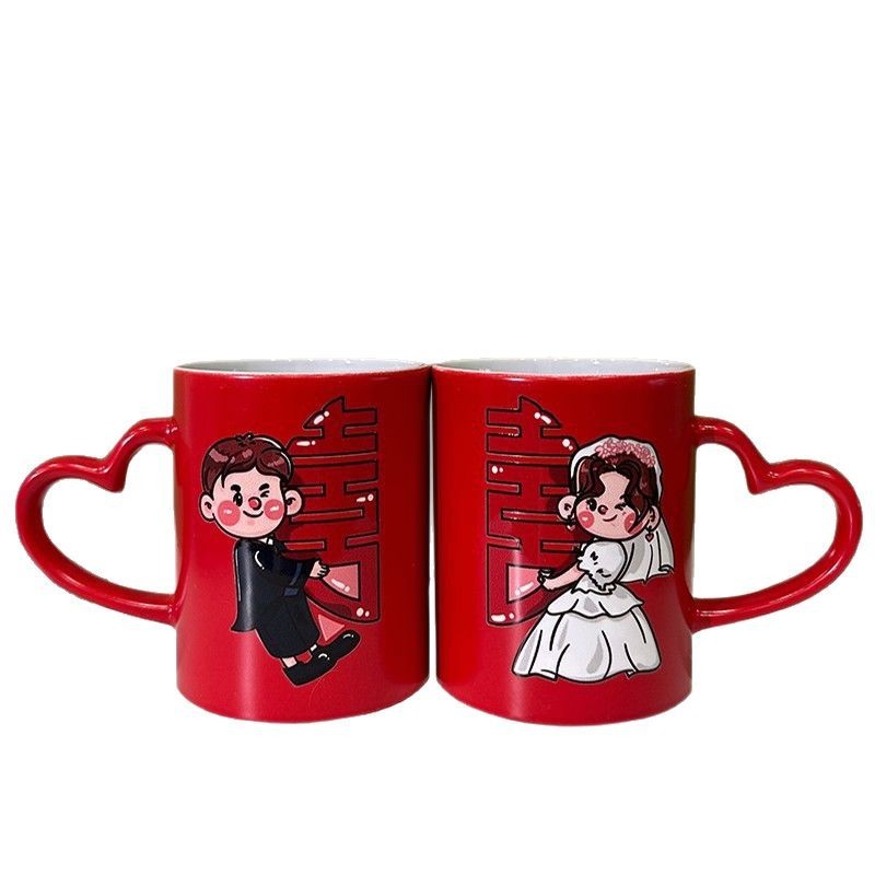 热销!陶瓷结婚漱口杯|送新人