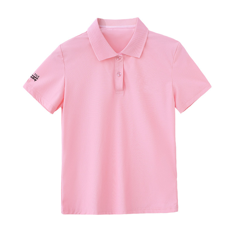 正肩短袖t恤女夏薄款冰丝polo衫