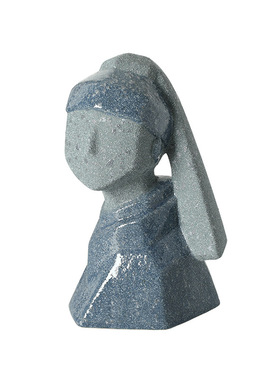 美式现代手绘粗砂陶瓷摆件