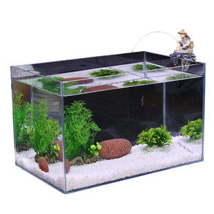 鱼缸口装饰挂件造景摆件渔翁钓鱼喂食姜太公鱼缸边饰品高级老头