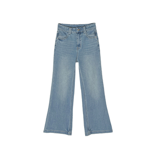 裤型难得一见！~小个子筒喇叭牛仔裤女春新款四面弹高腰显瘦裤子