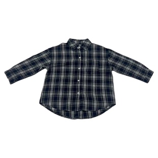 女童衬衫长袖春秋2026新款洋气儿童上衣春装女孩大童格子衬衣外套