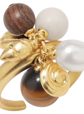 度假系列金色银色贝壳戒指