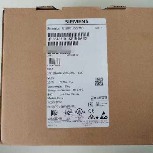 议价西门子G120C变频器6SL3210-1KE15-8AB2 2.2KW FSAA AC380V L3