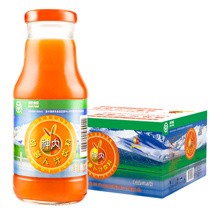 神内胡萝卜汁新疆石河子特产238ml*20瓶绿色食品果代餐蔬汁饮料