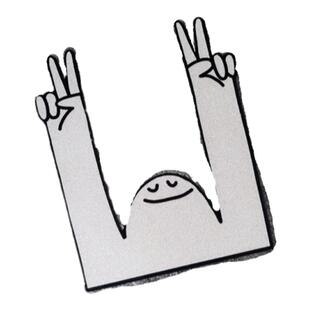 SOKO贴贴 举起双手比耶胜利贴纸反光车贴 卡通可爱车窗摩托机箱贴