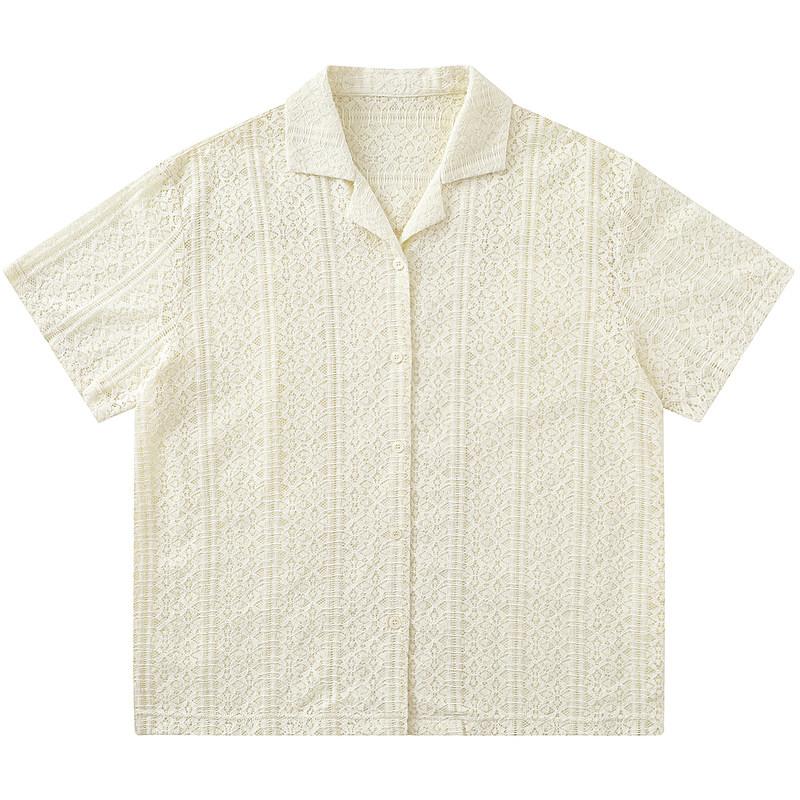 From Mars Gentleman's behavior texture short-sleeved shirt