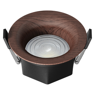 中古风筒灯led嵌入式75mm胡桃木色原木色客厅家用新中式新款射灯