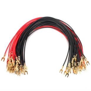 物理实验用铜芯导线电学电路电源线连接线鱼叉线加厚U形叉铜线