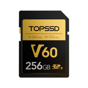 天硕(TOPSSD)高品质V60高速SD双芯内存卡相机储存卡/为专业而生