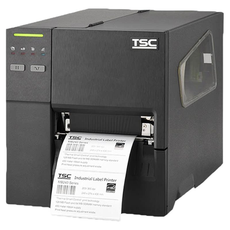 TSC MF2400/MF3400T工业级不干胶标签条码打印机吊牌洗唛头固定资产服装吊牌带屏幕带网口仓储物流标签带切刀
