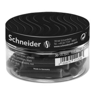 德国进口Schneider施耐德墨囊钢笔墨胆 墨水胆欧标通用 纯蓝 蓝黑小学生三年级蓝色可擦黑色红色彩色学生专用