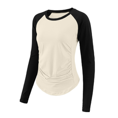 胖mm大码运动T恤撞色修身健身服