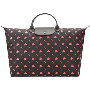 【自营】Longchamp珑骧 女士织物短柄可折叠手提包饺子包1624 EUD