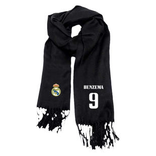 22-23新赛季皇马本泽马琼阿梅尼足球迷围巾男女加油助威围脖披肩