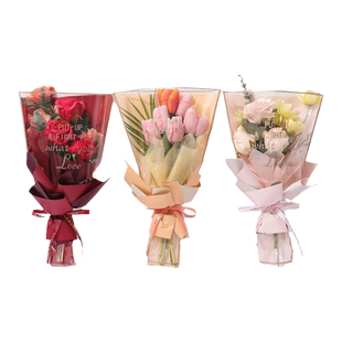 单支花束包装鲜花包装单支袋单只鲜花玫瑰防水摆摊花艺diy资材