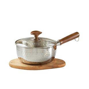 kimscook雪平锅无涂层小奶锅一人食小锅不锈钢家用宝宝泡面锅汤锅