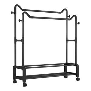 简易衣架落地卧室加粗室内晾衣架家用衣服挂架宿舍衣杆架置物架子