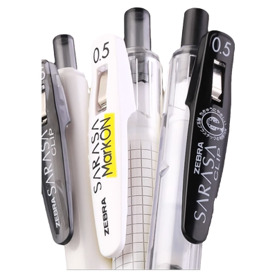 斑马黑笔按动式速干顺滑黑色笔