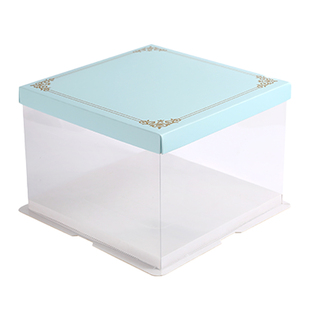 生日蛋糕盒透明四寸6寸8寸10寸12寸双层加高厂家直销烘焙包装盒子