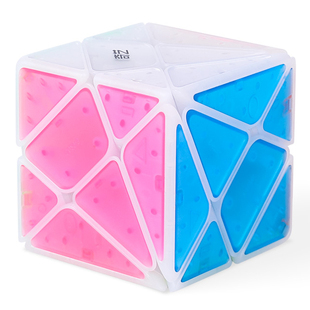 奇艺冰珀色魔方3三阶异形枫叶二重奏镜面移棱风火轮儿童益智玩具