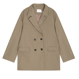 LOWRYS FARM外套女25年春季简约复古通勤直筒西装领上衣704174