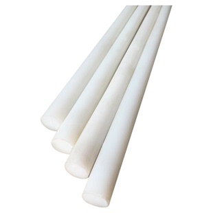 白色尼龙棒实心圆柱塑料棒尼龙棒耐磨PA66尼龙棒PA6柱削加工定制