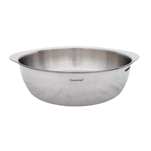 Chockmen 18-10不锈钢带耳盆三层钢加厚火锅盆水煮鱼盆电磁炉可用