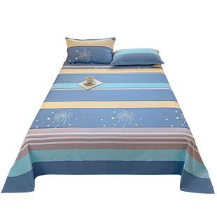 纯棉床单单件100全棉学生宿舍单人被单三件套2025新款四季通用独