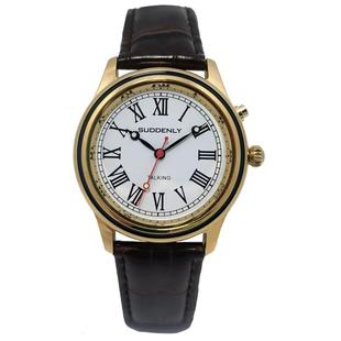 萨德利老人手表大字面手表盲人报时手表多功能报时手表