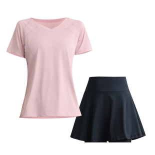 大码运动套装女夏2025新款健身速干跑步宽松显瘦羽毛球网球瑜伽服