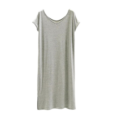 莫代尔夏可外穿睡裙短袖家居裙